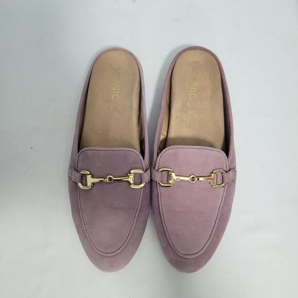 Vionic Adeline Purple Suede Leather Mule With Horsebit Detail Size 9M 10290-808 - Picture 2 of 9